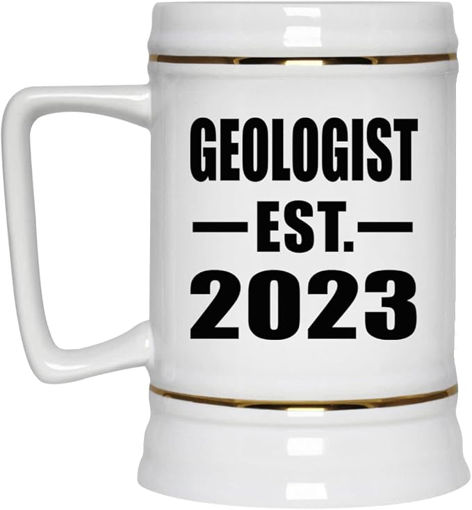 Designsify Gifts, Geologist, основана в 2023 году, керамическая кружка-бокал объемом 22 унции с ручкой для заморозки — для дня рождения, годовщины, Рождества, Дня матери, Дня отца, вечеринки, для мужчин, женщин и него.