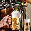 Набор из 2 пивных кружек, хрустальные пивные бокалы объемом 20 унций с ручкой, стеклянные пивные кружки для заморозки, подарки для мужчин.