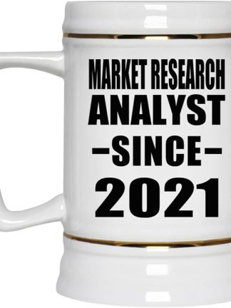 Designsify Gifts, аналитик рынка с 2021 года, керамическая кружка-бокал объемом 22 унции с ручкой для заморозки — для дня рождения, годовщины, Рождества, Дня матери, Дня отца, вечеринки, для мужчин, женщин и него.