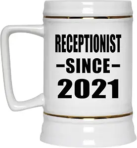Designsify Gifts, 2021 год, керамическая кружка-бокал объемом 650 мл с ручкой для заморозки — подарок на день рождения, годовщину, Рождество, День матери, День отца, вечеринку, для мужчин, женщин, для него, для нее, для друга.