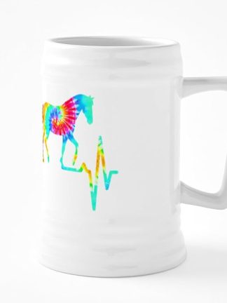 Кружка для пива CafePress Horse Mom Mama Dad Heartbeat из керамики, 25 унций.