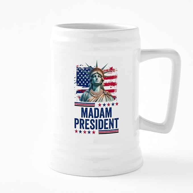 Керамическая пивная кружка CafePress Madam President объемом 25 унций.
