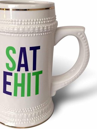 3dRose Word Scramble - SAT EHIT COLOR - 22oz Stein Mug (stn-384511-1)