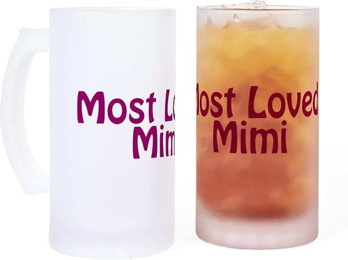 CafePress Самая популярная кружка для пива Mimi Frosted Stein объемом 16 унций (473 мл) из матового стекла