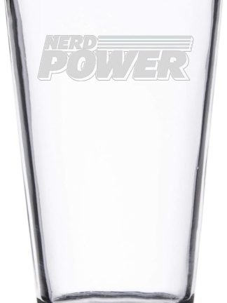 Пародия на ретро-игровой журнал Nerd Power — пивной бокал с лазерной гравировкой, 473 мл.