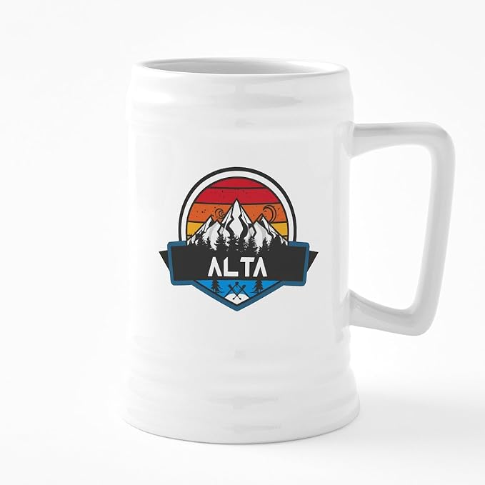 Керамическая пивная кружка CafePress Alta Alta Utah объемом 25 унций.
