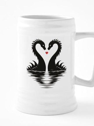 Керамическая пивная кружка CafePress Loch Ness Love объемом 25 унций.