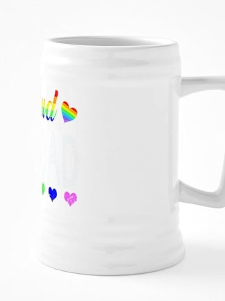 CafePress Гордый отчим ЛГБТ Керамическая пивная кружка 25 унций