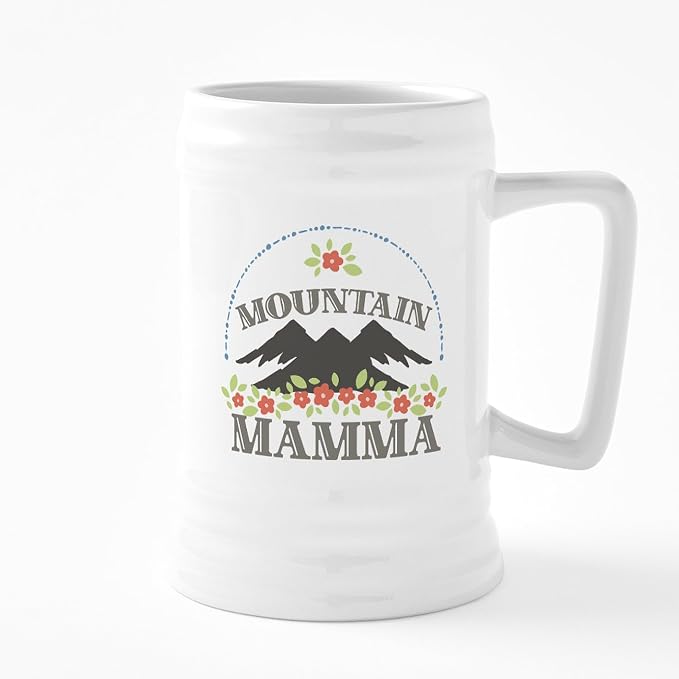 Керамическая пивная кружка CafePress MOUNTAIN MAMMA объемом 25 унций.