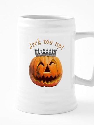 CafePress Jack Me Up Тыква в короне Керамическая кружка для пива 25 унций