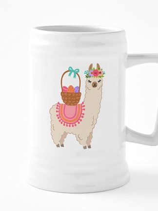 CafePress EASTER ALPACHA керамическая кружка для пива на 25 унций
