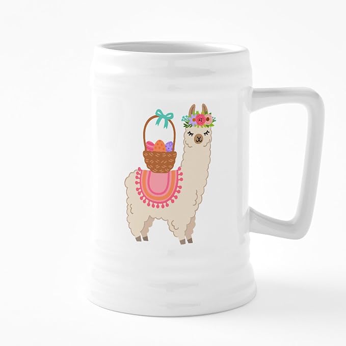 CafePress EASTER ALPACHA керамическая кружка для пива на 25 унций