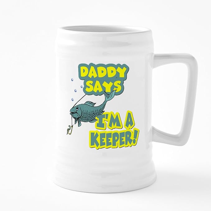 CafePress Daddy Says 25 oz Ceramic Beer Stein Mug