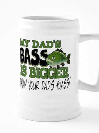 Керамическая пивная кружка CafePress Dads Bass объемом 25 унций.