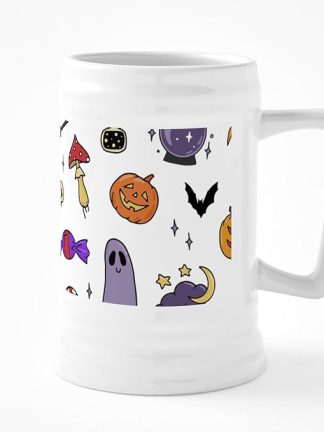 Керамическая пивная кружка CafePress с рисунками на тему Хэллоуина, 25 унций.