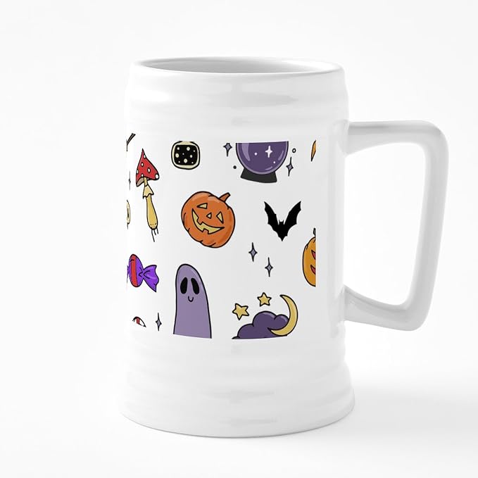 Керамическая пивная кружка CafePress с рисунками на тему Хэллоуина, 25 унций.