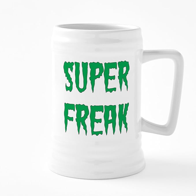 Керамическая пивная кружка CafePress Super Freak объемом 25 унций.