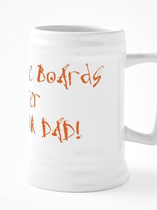 CafePress Dadboards_Color 25 унций Керамическая пивная кружка
