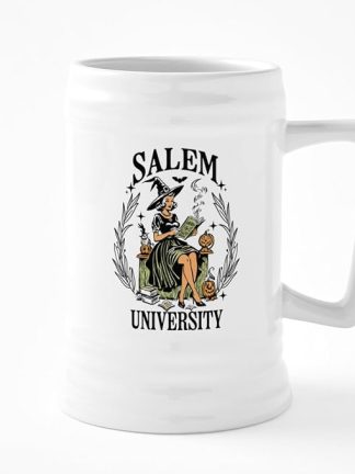 CafePress Salem University Witch Pin Up Vintage Halloween 25 oz Ceramic Beer Stein Mug
