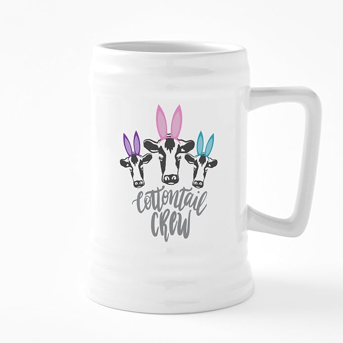 Керамическая пивная кружка CafePress COTTONTAIL CREW объемом 25 унций.