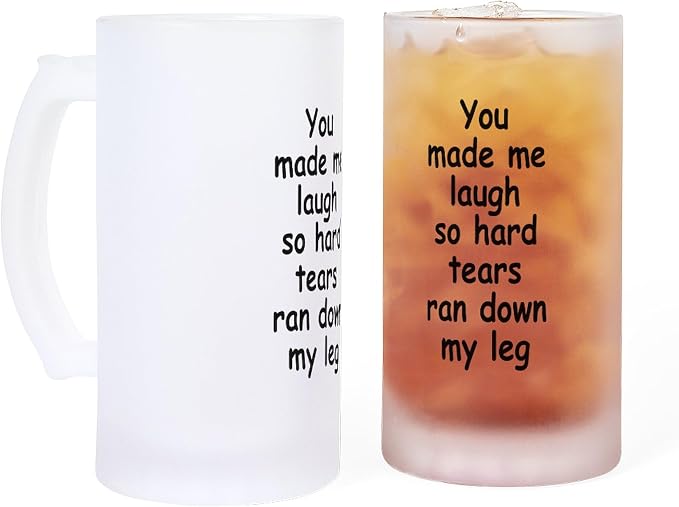 CafePress Laugh So Hard 3 Frosted Stein 16 oz Frosted Glass Beer Mug