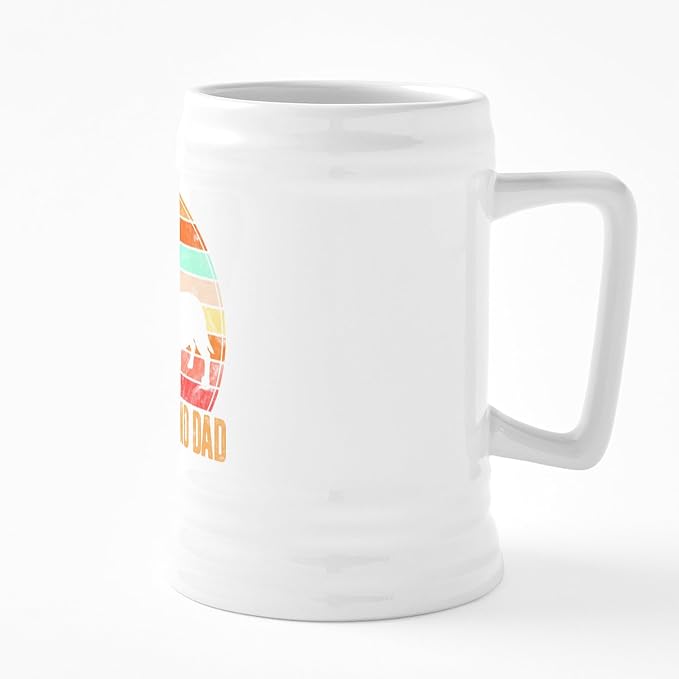 Кружка для пива CafePress Retro Dachshund Dad из керамики, 740 мл