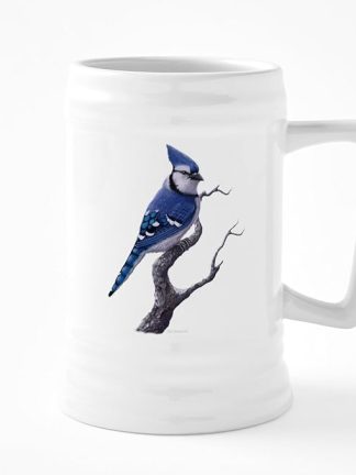 Керамическая пивная кружка CafePress «Голубая сойка» объемом 25 унций.