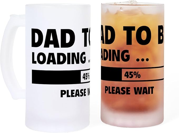 CafePress Loadingdad1a Матовая кружка для пива объемом 16 унций