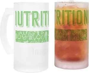 CafePress Здоровое питание Диетолог Диета Продукты Матовая кружка для пива 16 унций Матовое стекло