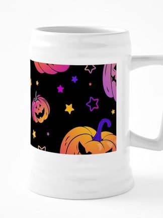 Керамическая пивная кружка CafePress «Радужные тыквы» объемом 25 унций.