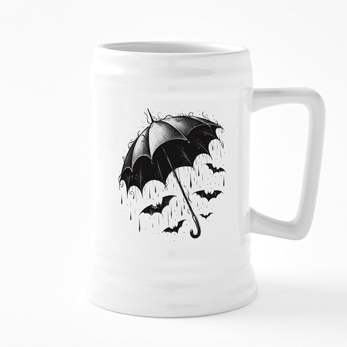 Керамическая пивная кружка CafePress Дождь из летучих мышей объемом 25 унций.