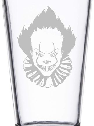 Бокалы для пива Hat Shark We All Float Down Here Horror Movie Clown с лазерной гравировкой, 473 мл (16 унций)