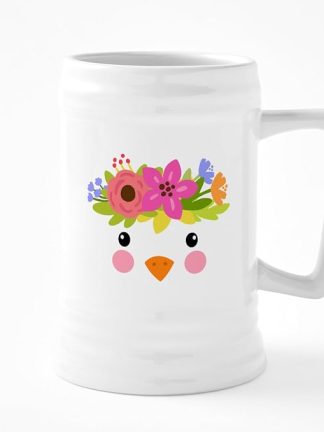 Керамическая пивная кружка CafePress Пасхальный цыпленок объемом 25 унций.