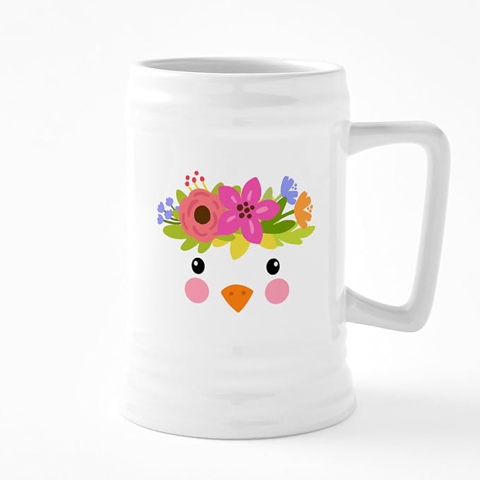 Керамическая пивная кружка CafePress Пасхальный цыпленок объемом 25 унций.