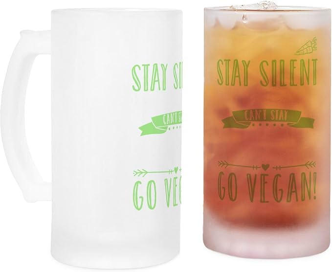 CafePress Веганство Защита прав животных Веганская кружка для пива из матового стекла объемом 16 унций