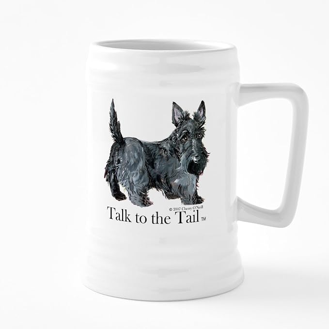 Керамическая пивная кружка CafePress с изображением шотландского терьера и надписью Attitude объемом 25 унций.