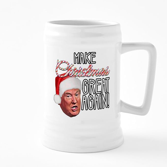 CafePress Дональд Трамп Великая Рождество Керамическая пивная кружка 25 унций