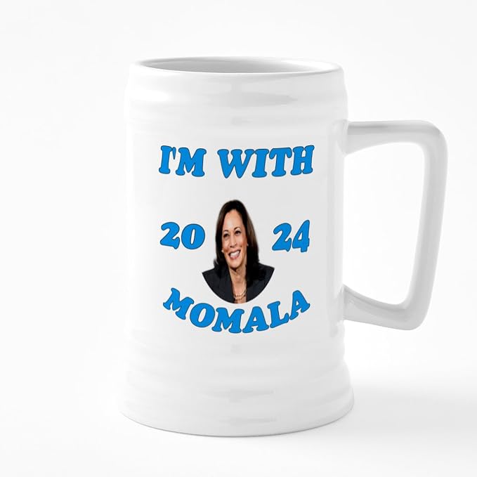 CafePress I'M With Momala Керамическая пивная кружка объемом 25 унций