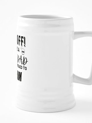 CafePress I Have A Crazy Dad Керамическая пивная кружка объемом 25 унций