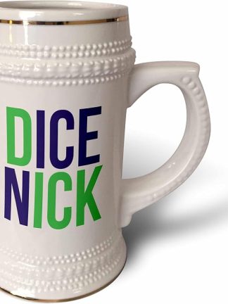 3dRose Word Scramble - DICEM NICK COLOR - 22oz Stein Mug (stn-384505-1)