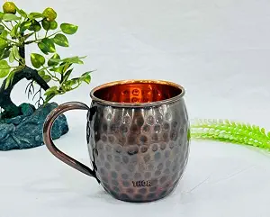 Кружки для коктейля «Московский мул» THOR INSTRUMENTS, черные, 16 унций, из чистой меди. Подарки для него на годовщину. Настоящие медные кружки для «Московского мула», кованые, без внутренней облицовки.