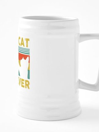 CafePress Лучшая футболка для папы-котовода, забавная футболка для отца-котов Vinta, керамическая кружка для пива объемом 25 унций.
