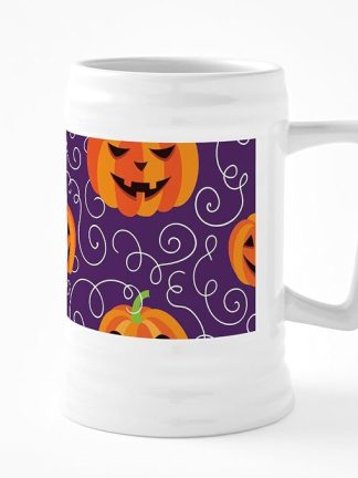Элегантная керамическая пивная кружка CafePress с изображением тыквы-фонаря, объемом 25 унций.