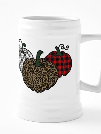Керамическая пивная кружка CafePress с узором в виде тыкв, 740 мл.