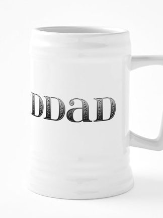 Кружка для пива CafePress Granddad из резного металла, керамическая, 25 унций.