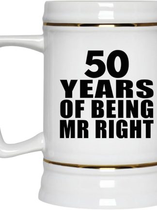 Подарки от Designsify, 50-летие «50 лет быть идеальным мужчиной», керамическая кружка-бокал объемом 22 унции с ручкой для заморозки — для дня рождения, Рождества, Дня матери, Дня отца, вечеринки, для мужчин, женщин и него.