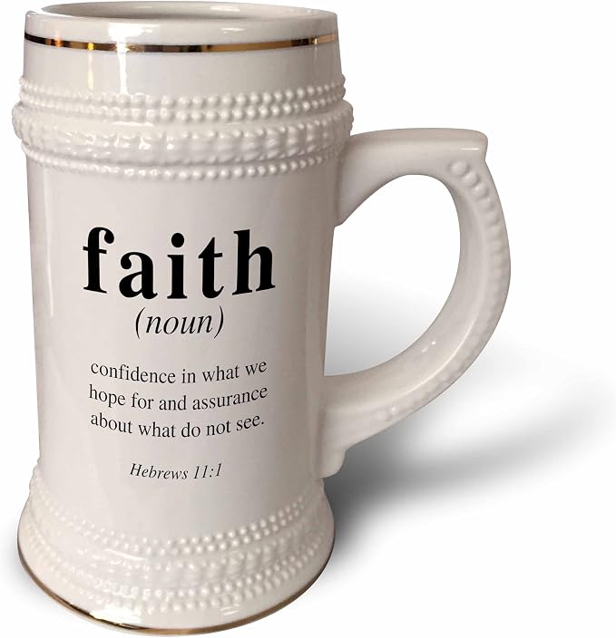 Кружка-барбекю 3dRose 22 унции - Faith Hebrews Eleven One Rosette - Библейский стих