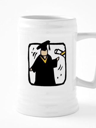 Кружка-пивная кружка CafePress в виде диплома выпускника, получившего диплом об окончании обучения, объемом 25 унций.