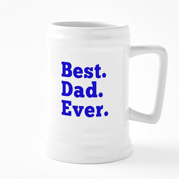 CafePress Лучшая папа на свете! Керамическая пивная кружка объемом 25 унций.