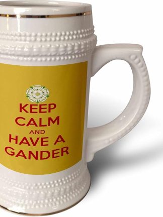 Кружка 3dRose 22 унции — Keep Calm And Have A Gander Yorkshire Dialect Typography — Yorkshire Humor
